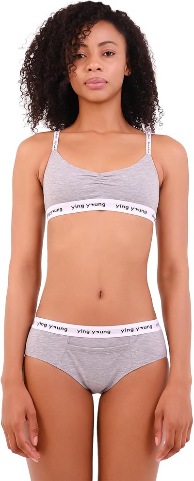 YingYoung Everyday Essentials Hipster Slip Külot (Gri, L)