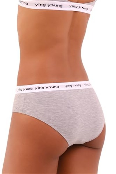 YingYoung Everyday Essentials Hipster Slip Külot (Gri, L)
