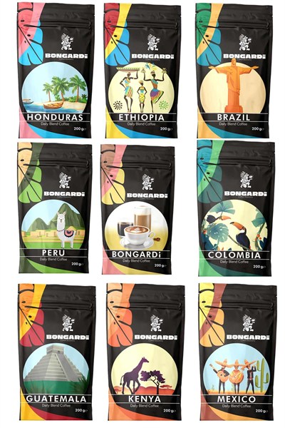 Yöresel Blend Kahve Seti 9x200g Espresso ve Filtre Kahveler