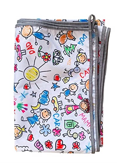Yorni Su Geçirmez Yer/Masa Örtüsü, Aktivite, Yemek ve Oyun İçin, Doğa Dostu ve Çevreci, Ekoteks Sertifikalı,%100 Polyester, Family, 150x - Seçenekler: 150 x 100 cm (Dikdörtgen), 150 x 150 cm (Kare)...