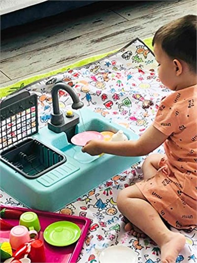 Yorni Su Geçirmez Yer/Masa Örtüsü, Aktivite, Yemek ve Oyun İçin, Doğa Dostu ve Çevreci, Ekoteks Sertifikalı,%100 Polyester, Family, 150x - Seçenekler: 150 x 100 cm (Dikdörtgen), 150 x 150 cm (Kare)...