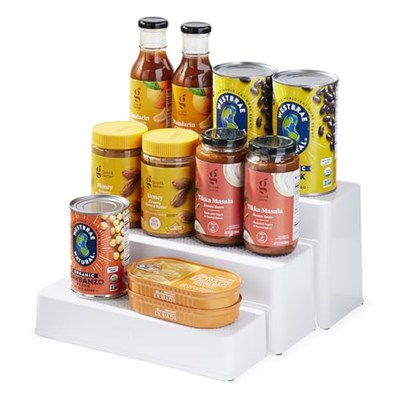 YouCopia 1 kutu düzenleyici ShelfSteps düzenleyici, plastik, beyaz