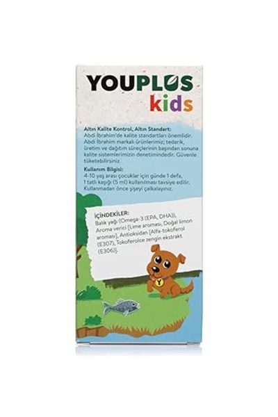 Youplus Kids Omega 3 Balık Yağı Şurup 150 ML