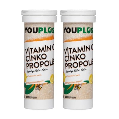 Youplus Vitamin C, Çinko & Propolis 20 Efervesan Tablet