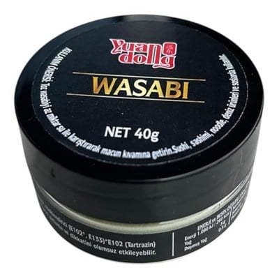 Yuandong Toz Wasabi 40 gr | Japon Usulü Acı Wasabi Tozu | Sushi, Sashimi ve Soslar İçin Yoğun Aromalı