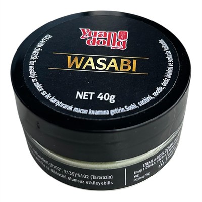 Yuandong Toz Wasabi 40 gr | Japon Usulü Acı Wasabi Tozu | Sushi, Sashimi ve Soslar İçin Yoğun Aromalı
