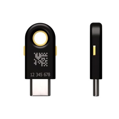 Yubico YubiKey 5C - İki Factor Authentication USB Security Key, USB-C bağlantı noktalarına uyar - Çevrimiçi hesabınızı parodan daha fazla korur, FIDO sertifikal - Seçenekler: YubiKey 5 NFC, YubiKey 5C