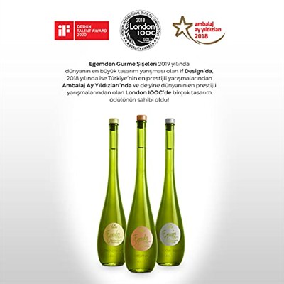 Yudum Egemden Özel Tasarım Erken Hasat 400 ml Sızma Zeytinyağı Cam
