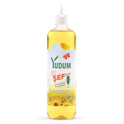 Yudum Şef Gibi Ayçiçek Yağı 750 ml Sıkılabilir Pet Sişe