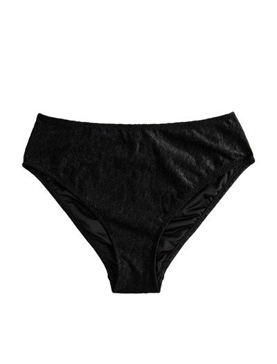 Yüksek Bel Bikini Altı Dokulu Desenli