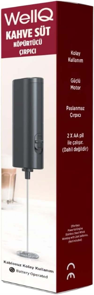 Yüksek Devirli Pilli Kahve ve Süt Köpürtücü Çırpıcı