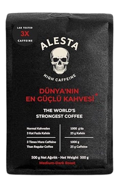 Yüksek Kafeinli Öğütülmüş Filtre Kahve 500 g | 3 Kat Kafein – High Caffeine