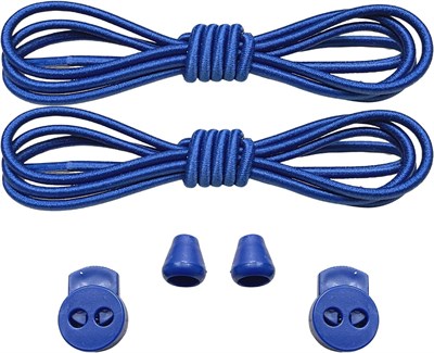 Yuvarlak, Akıllı, Kilitle, Tak-Bırak Bağcık, Yeni Nesil, Bağlamaya Gerek Olmayan Bot, Spor, Klasik Ayakkabı Bağcığı,Elastik 100 cm,1 Çift (Koyu Saks Parlement Mavisi/Lacivert)