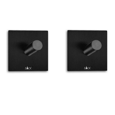 Zack Duplo 2li Havlu Askısı 4,2 cm Siyah
