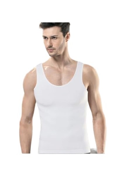 Zayıflatıcı Erkek Korse Atlet 06920 (Beyaz / 2XL)
