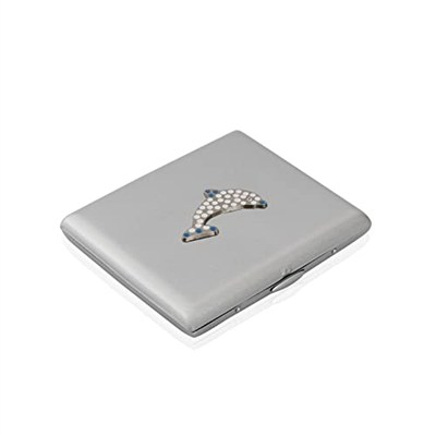 Zekupp Gümüş Gri Yunus Temalı Metal Sigara Tabakası (ZU-TBK0015)