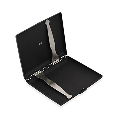 Zekupp Siyah At Nalı Temalı Metal Sigara Tabakası (ZU-TBK0022)