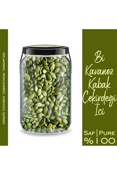 Zencefil Organik Kabak Çekirdeği İçi Bi Kavanoz 660 cc. Cam Kavanozda Saf Katkısız Kabak Çekirdeği Dried Pumpkin Seed