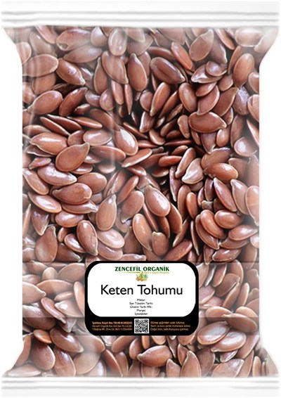 Zencefil Organik Keten Tohumu Tane 1 Kg. 1.Sınıf