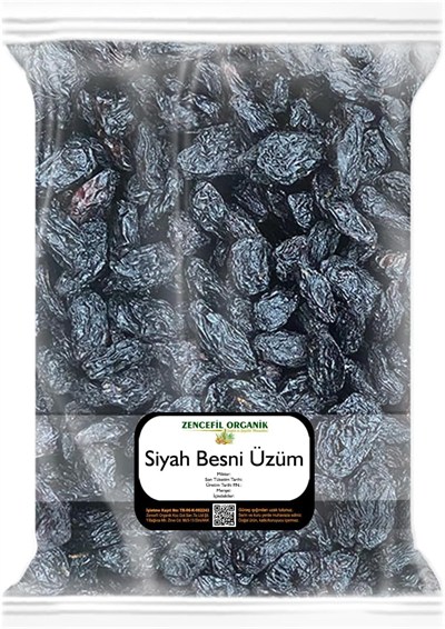 Zencefil Organik Siyah Besni Üzüm Kurusu 500 Gr. Kan Üzümü Yeni Mahsül