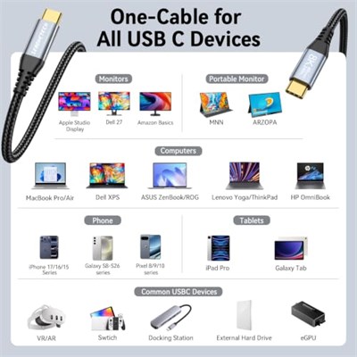 ZeroneTeck USB 4 Kablo 3.3FT