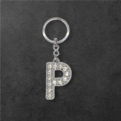 Zeus&Co. P Harfi Taşlı Anahtarlık Hediye Kesesi İle Birlikte