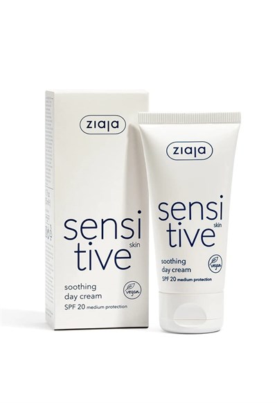 Ziaja Sensitive Yatıştırıcı Gündüz Kremi Spf 20, Hassas Cilt Serisi, 50 ml