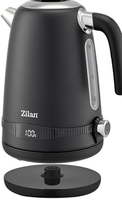 Zilan ZLN1001 Dijital Elektrikli Su Isıtıcı – 1.7L Kapasite, Çift Duvar Inox Akıllı Kettle, Ayarlanabilir Sıcaklık, 2200W Güç, Siyah