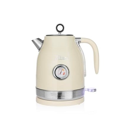 Zilan ZLN1184 Retro Su Isıtıcısı – 1,7L Kapasiteli Krem Kattle, 2200W Güç, 360° Kablosuz Tasarım