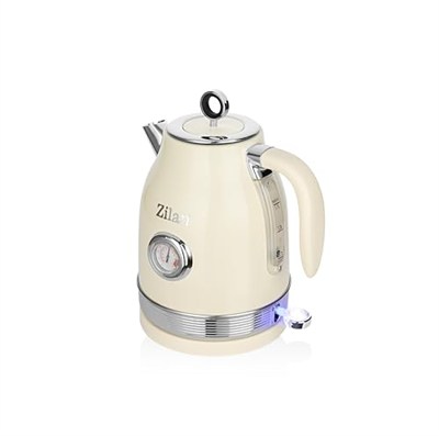Zilan ZLN1184 Retro Su Isıtıcısı – 1,7L Kapasiteli Krem Kattle, 2200W Güç, 360° Kablosuz Tasarım