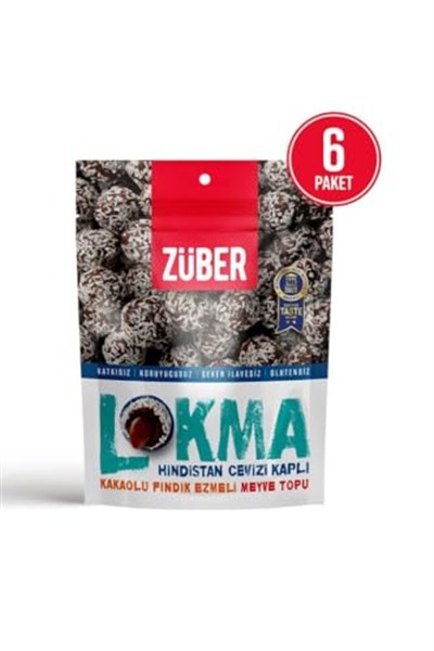 Züber Hindistan Cevizi Lokma, 96Gr, 12 Adet