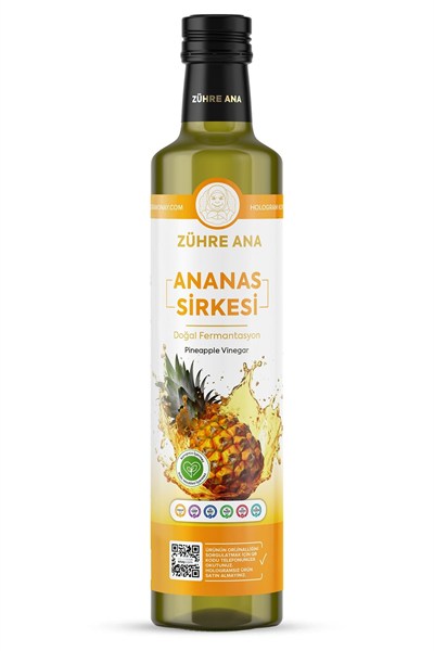Zühre Ana Ananas Sirkesi Doğal Fermantasyon Pineapple Vinegar 500 ml