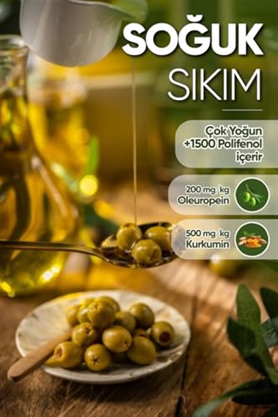 Zühre Ana Oligold Soğuk Sıkım 1500 Ultra Yüksek Polifenollü Naturel Sızma Zeytinyağı 250 Ml