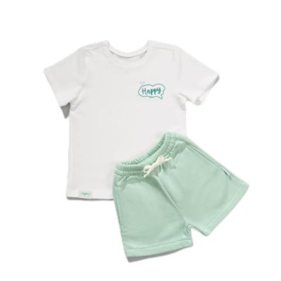 Zuppers 2li Organik Pamuk T-Shirt Şort Takım(0-4 Yaş) - Mint - 3-4 Yaş