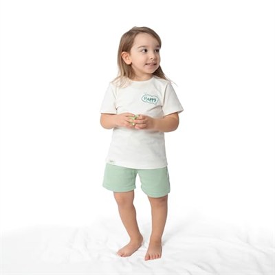 Zuppers 2li Organik Pamuk T-Shirt Şort Takım(0-4 Yaş) - Mint - 3-4 Yaş