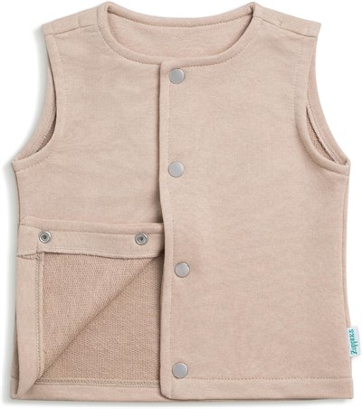 Zuppers Çıtçıtlı Pamuk Bebek Çocuk Yelek, Latte, 0-3 Ay