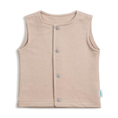 Zuppers Çıtçıtlı Pamuk Bebek Çocuk Yelek, Latte, 1-2 Yaş