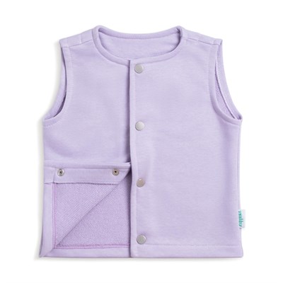 Zuppers Çıtçıtlı Pamuk Bebek Çocuk Yelek, Lila