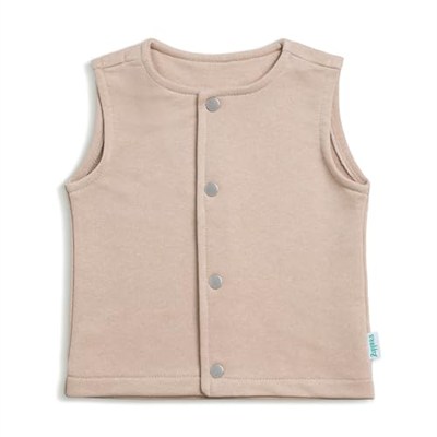 Zuppers Çıtçıtlı Pamuk Bebek Çocuk Yelek, Latte, 3-6 Ay