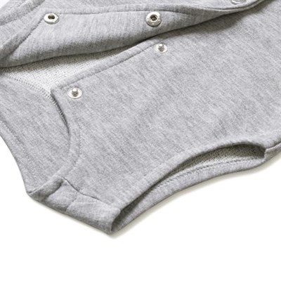 Zuppers Çıtçıtlı Pamuk Bebek Çocuk Yelek, Gri, 6-12 Ay