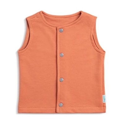Zuppers Çıtçıtlı Pamuk Bebek Çocuk Yelek, Kiremit, 2-3 Yaş