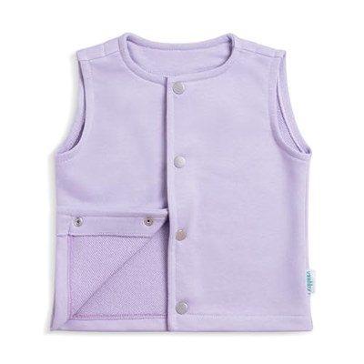 Zuppers Çıtçıtlı Pamuk Bebek Çocuk Yelek, Lila, 2-3 Yaş