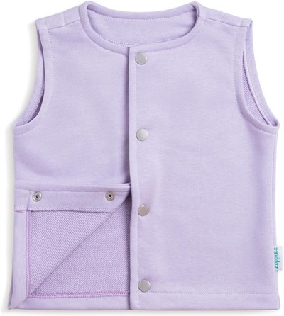 Zuppers Çıtçıtlı Pamuk Bebek Çocuk Yelek, Lila, 2-3 Yaş