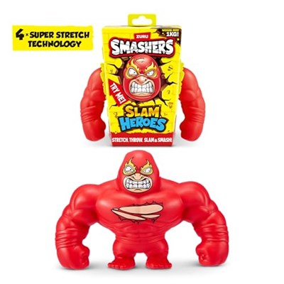 ZURU Smashers SLAM Heroes, Erkekler için Güreşçi Gerilebilir Oyuncak, Esnek Oyuncaklar, Boyutunun 4 katı, Yumuşacık Dolgu (Güreşçi)