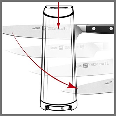 Zwilling 326050000 V-Edge Bıçak Bileyici, Siyah, 8 cm