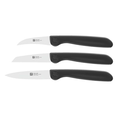Zwilling 38115001 sebze bıçağı seti, 3 parçalı, plastik, siyah