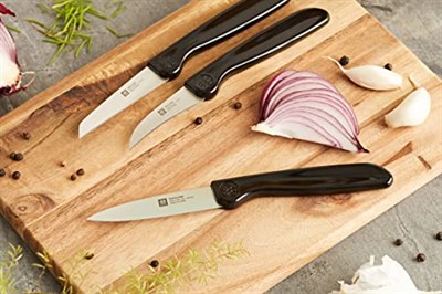 Zwilling 38115001 sebze bıçağı seti, 3 parçalı, plastik, siyah