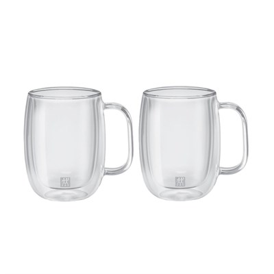 Zwilling Çift Camlı Kulplu 2li Kahve Bardağı Seti - 355 Ml