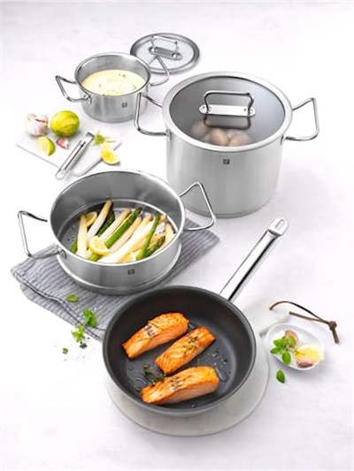 Zwilling Derin Tencere, 20 cm, Yuvarlak, 18/10 Paslanmaz Çelik - Bedenler: 16 cm, 20 cm, 6.25 liters
