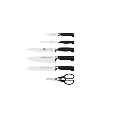 Zwilling **** Four Star Kendinden Bilemeli Bıçak Bloklu 7 Parça Bıçak Seti